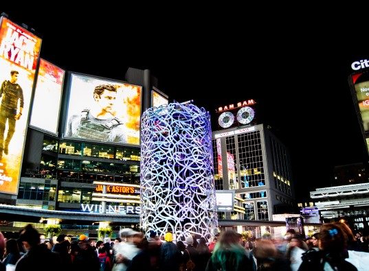 Impressions received by outdoor advertising at Yonge and Dundas