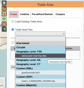 January 2022 Release Mapping Centre Lists Updating for Trade Areas and shapefiles. FSA, DA, CT, KML